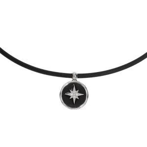 North Star Crystal Silicone Necklace