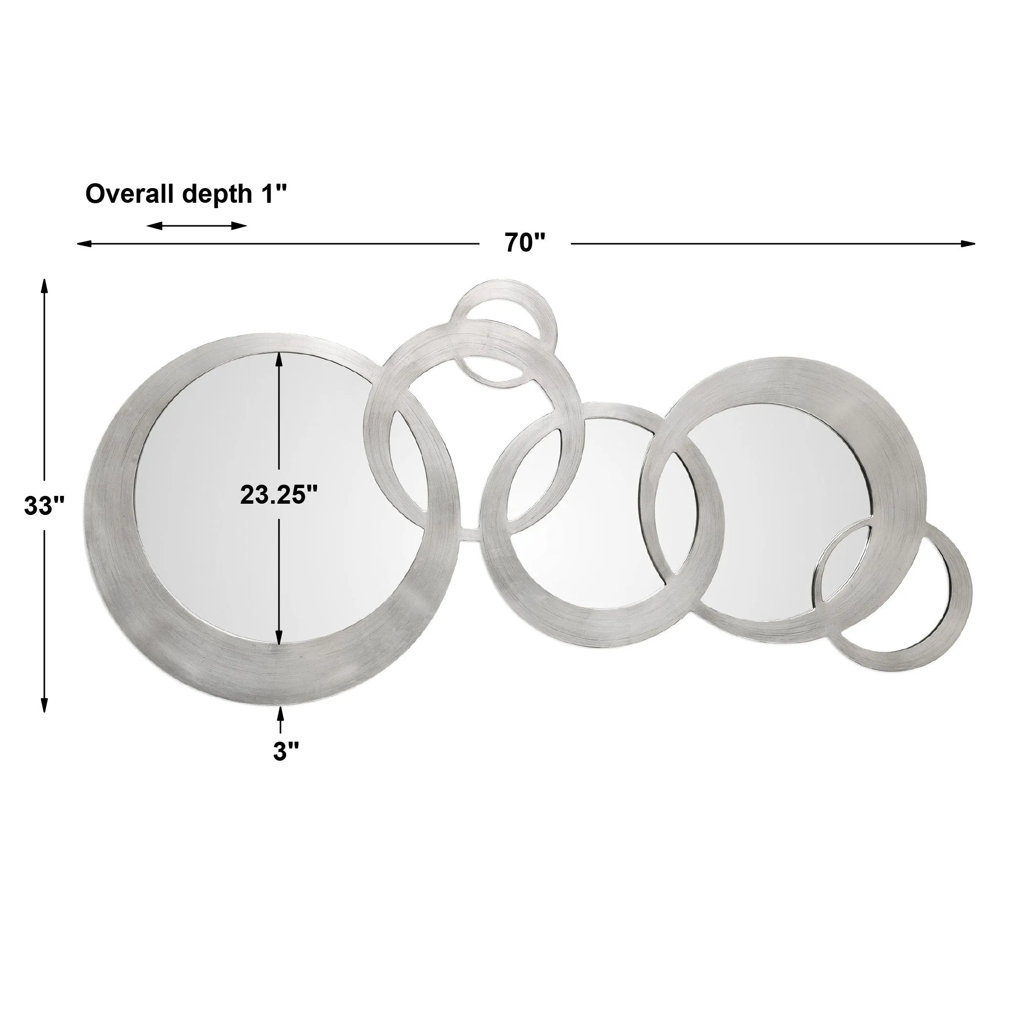 Odiana Silver Rings Modern Mirror