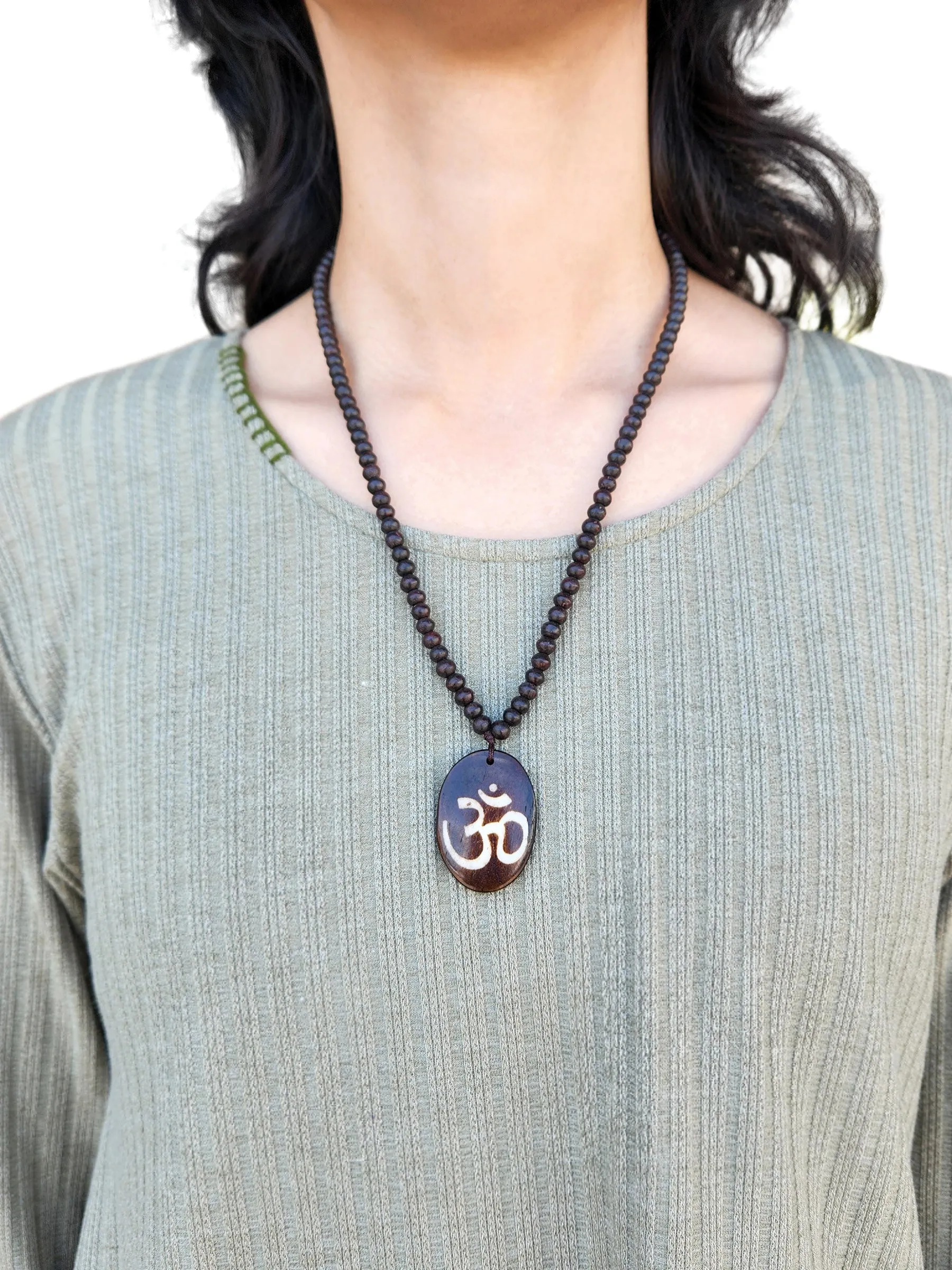 Om Rose Wood Beads