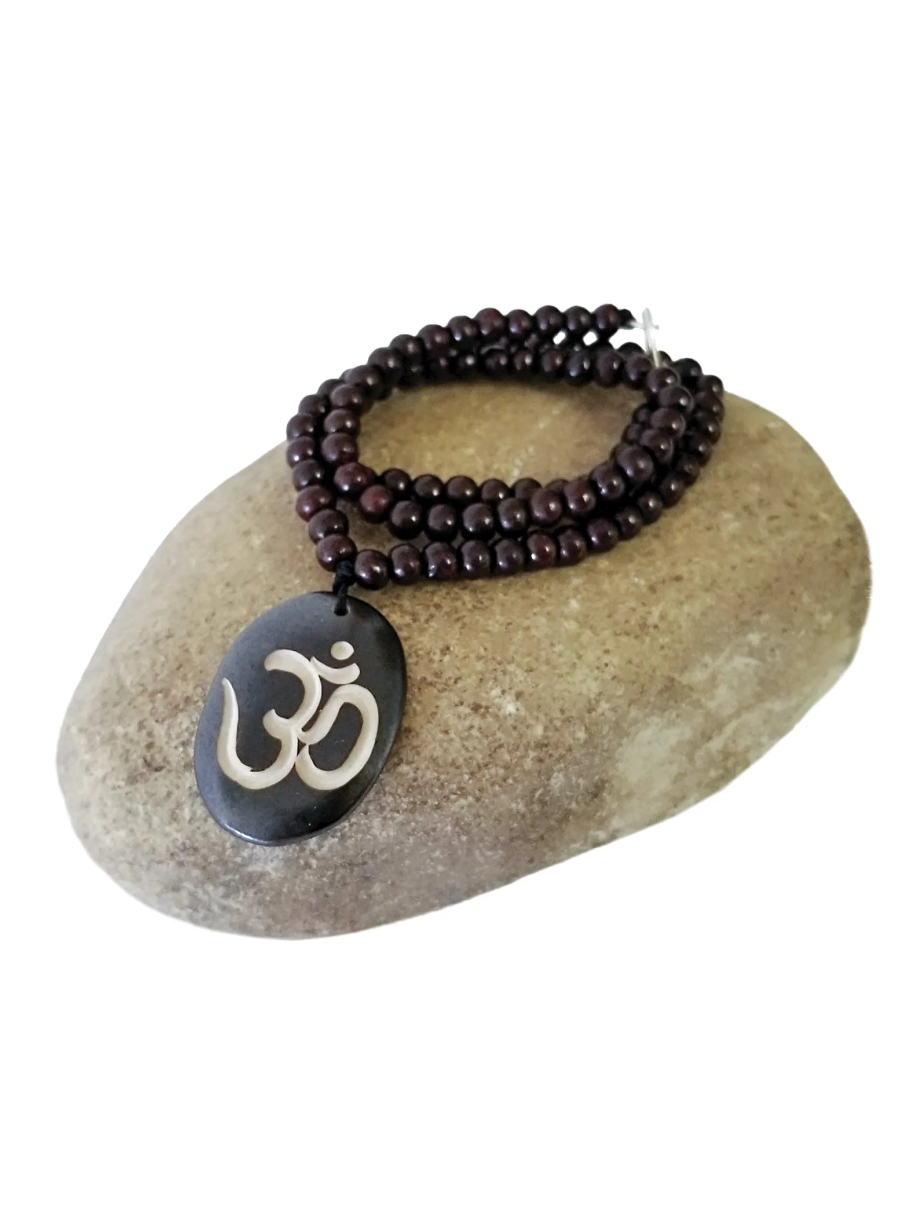 Om Rose Wood Beads