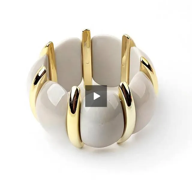 Original Elastic Boho Big Acrylic Bracelets