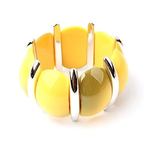 Original Elastic Boho Big Acrylic Bracelets