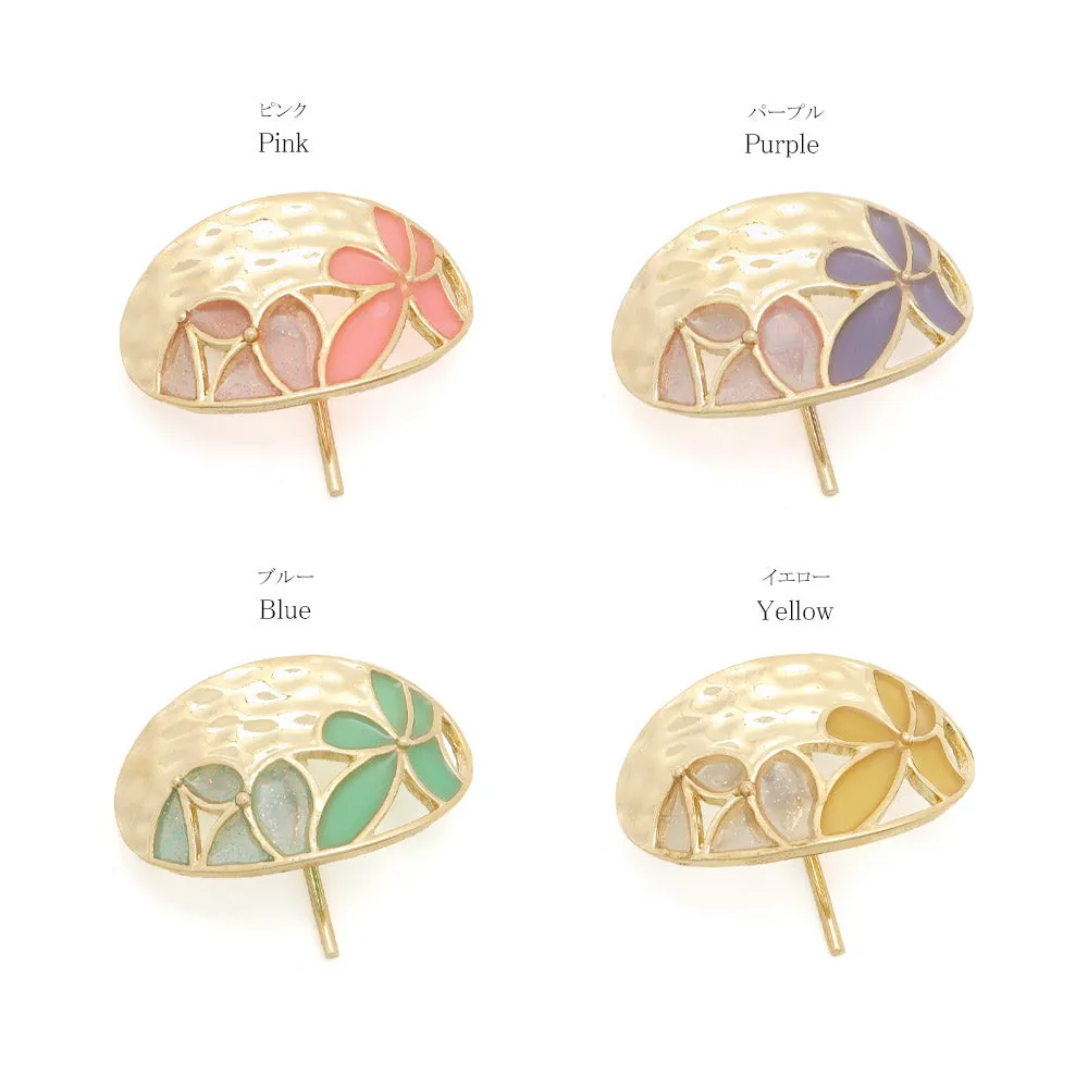 Oval Floral Ponytail Cuff