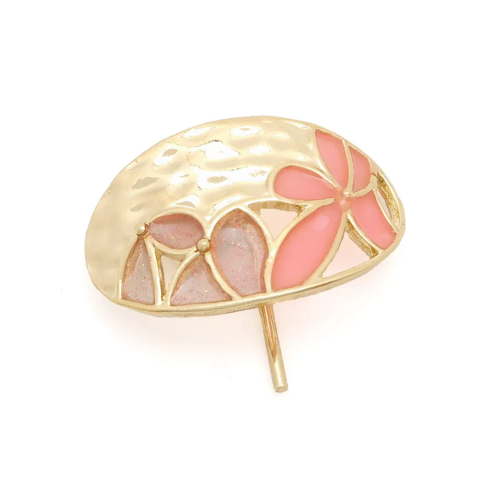 Oval Floral Ponytail Cuff