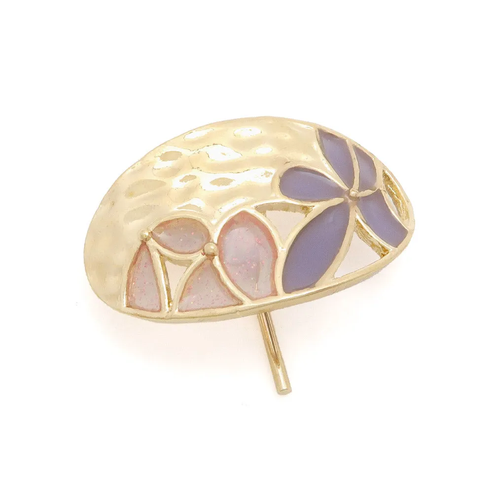 Oval Floral Ponytail Cuff