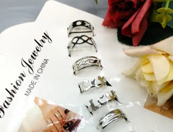 Pack Of 10 Ring Set – Silver