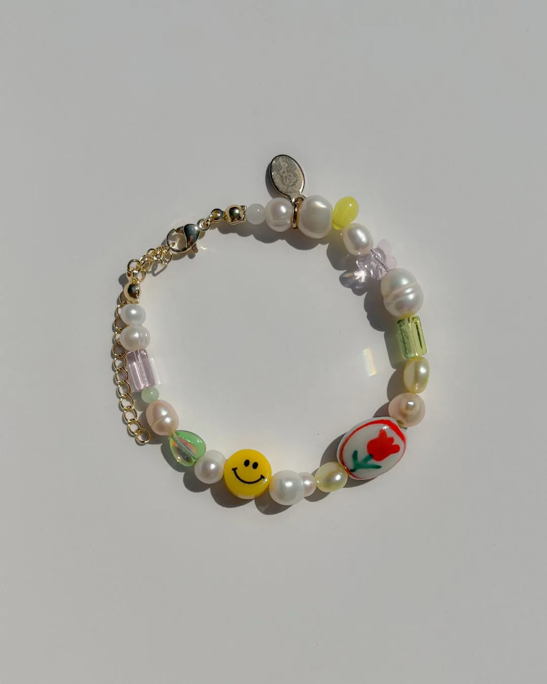 Painting Tulip Freshwater Pearls Bracelet