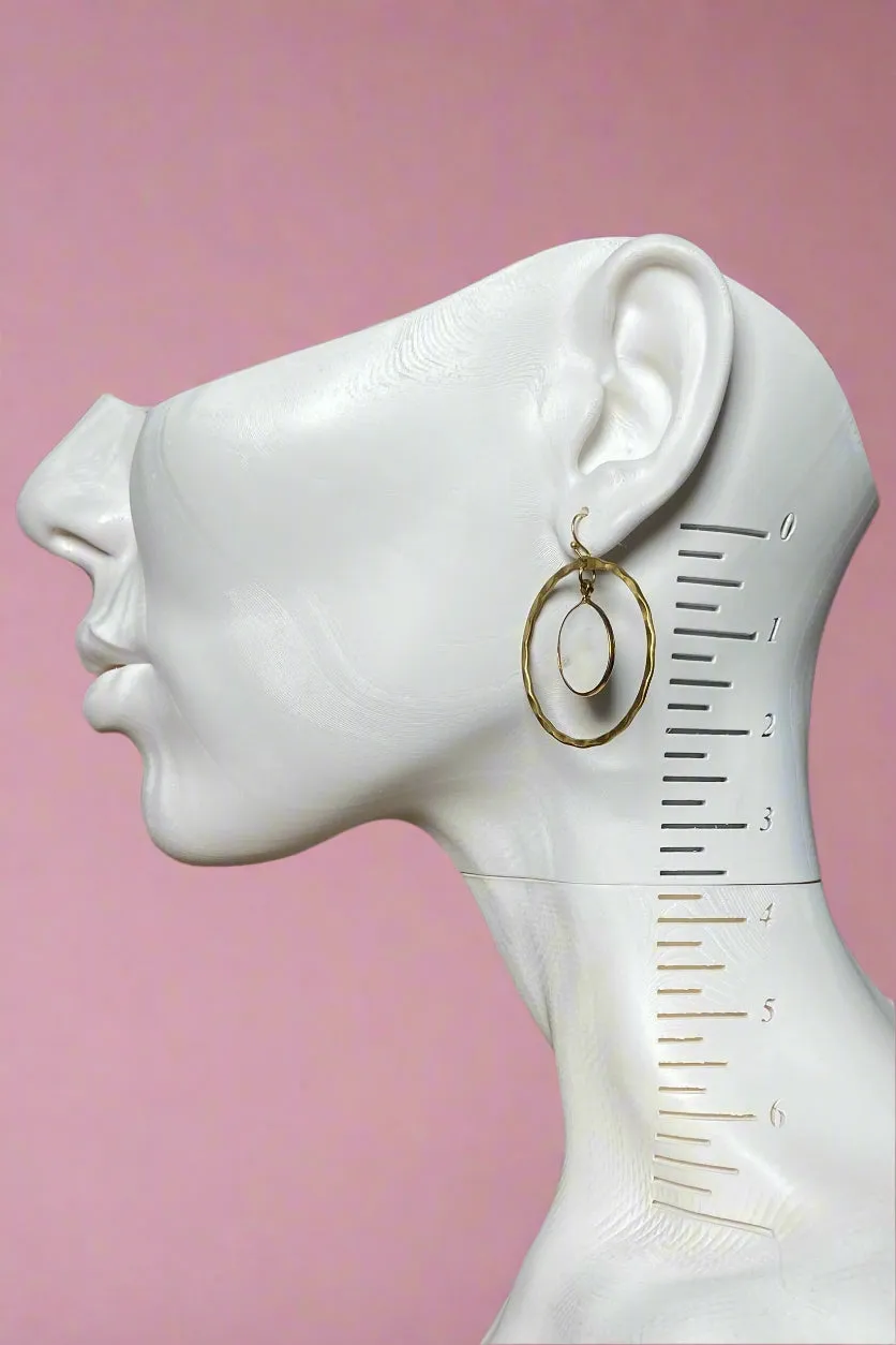 Pearl Hoop Earrings Gold