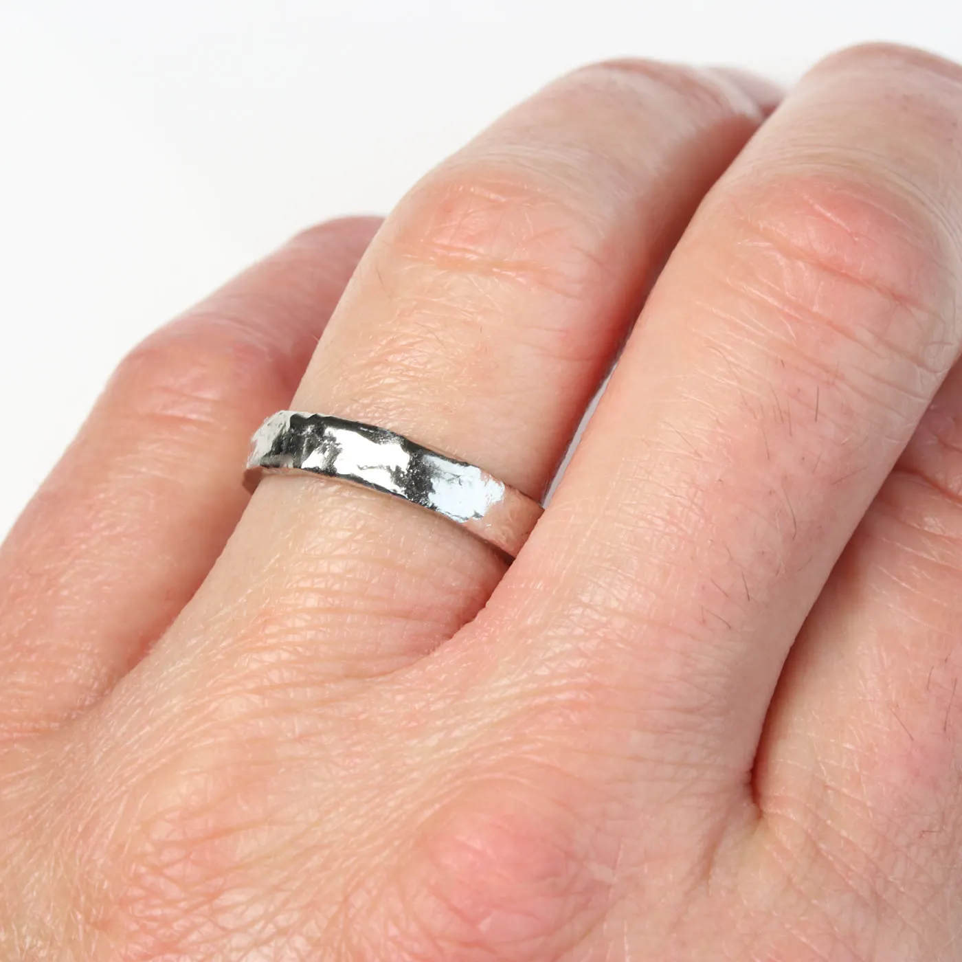 Platinum 4mm Mineral Wedding Ring