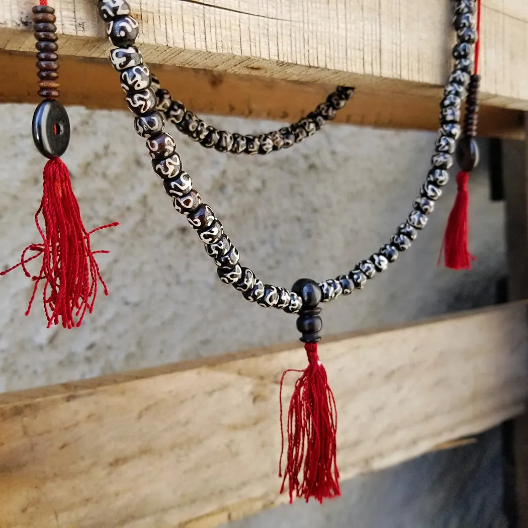 Prayer Mala Bead Om Symbols Counter