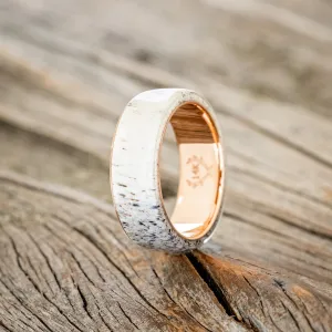 "HAVEN" - ANTLER WEDDING BAND - 14K ROSE GOLD - SIZE 10 1/2