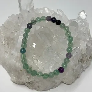 Rainbow Fluorite 6mm Round Bracelet