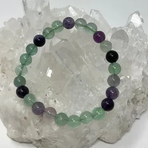 Rainbow Fluorite 8mm Round Bracelet