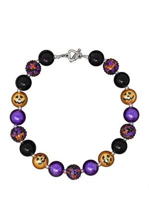 Rhinestone Halloween Bubblegum Necklace