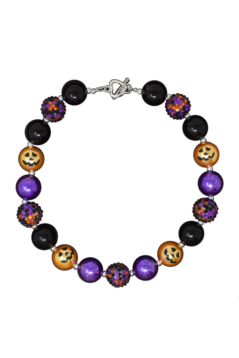 Rhinestone Halloween Bubblegum Necklace