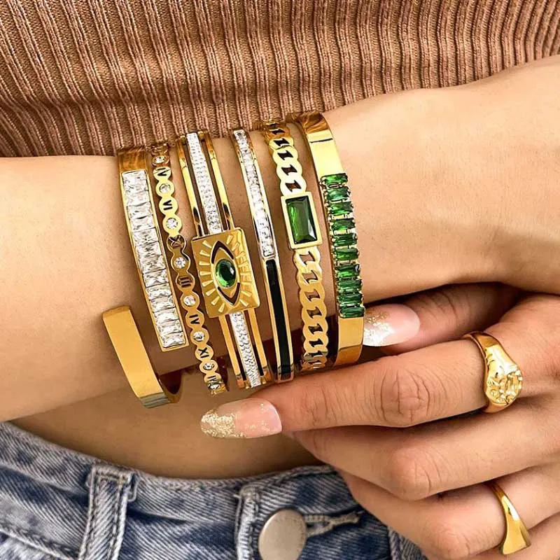 Rich and Elegant Stackable Bangle Bracelets