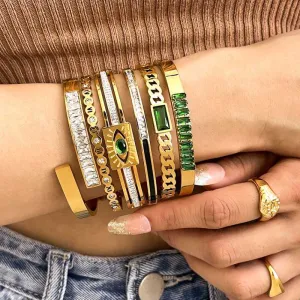 Rich and Elegant Stackable Bangle Bracelets