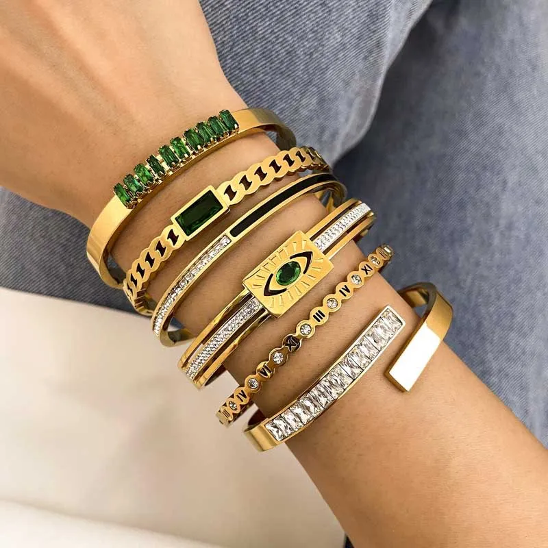 Rich and Elegant Stackable Bangle Bracelets