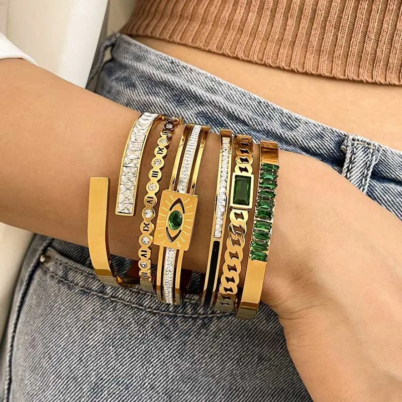 Rich and Elegant Stackable Bangle Bracelets