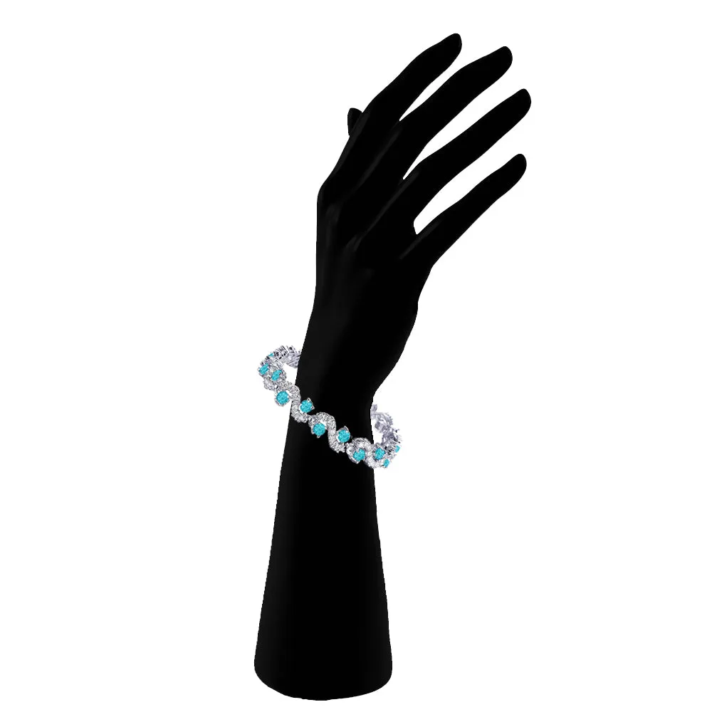Rich Royal Black Crystals Bracelet