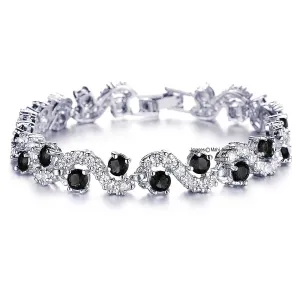 Rich Royal Black Crystals Bracelet