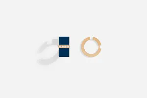 ROSE GOLD B8 BLUE LACQUER EAR CUFFS