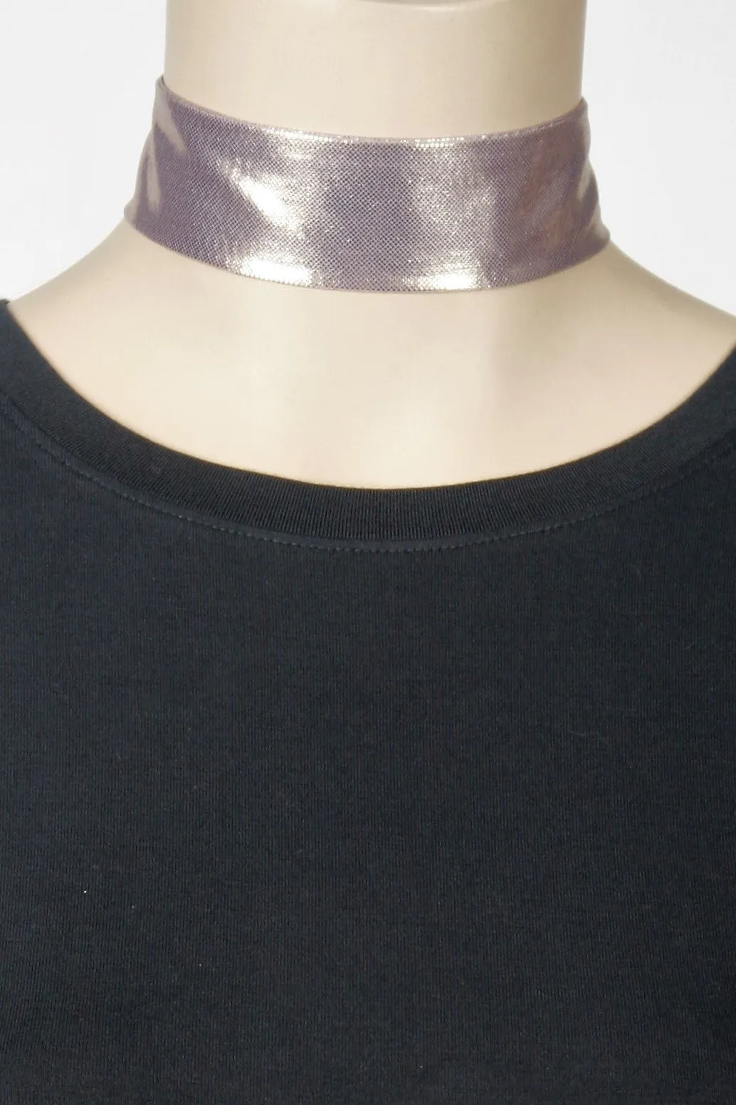 Rose Gold Shiny Fabric Choker