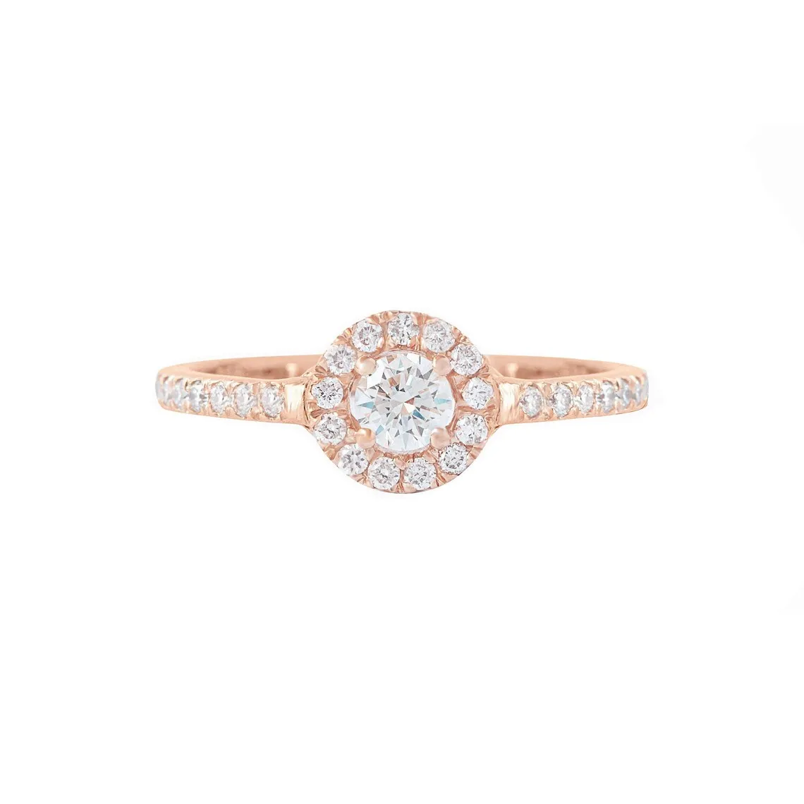 Round Diamond Halo Engagement Ring Basic