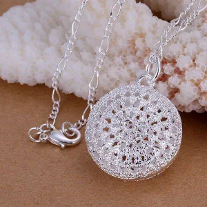 Round Dream Bag Silver Necklace