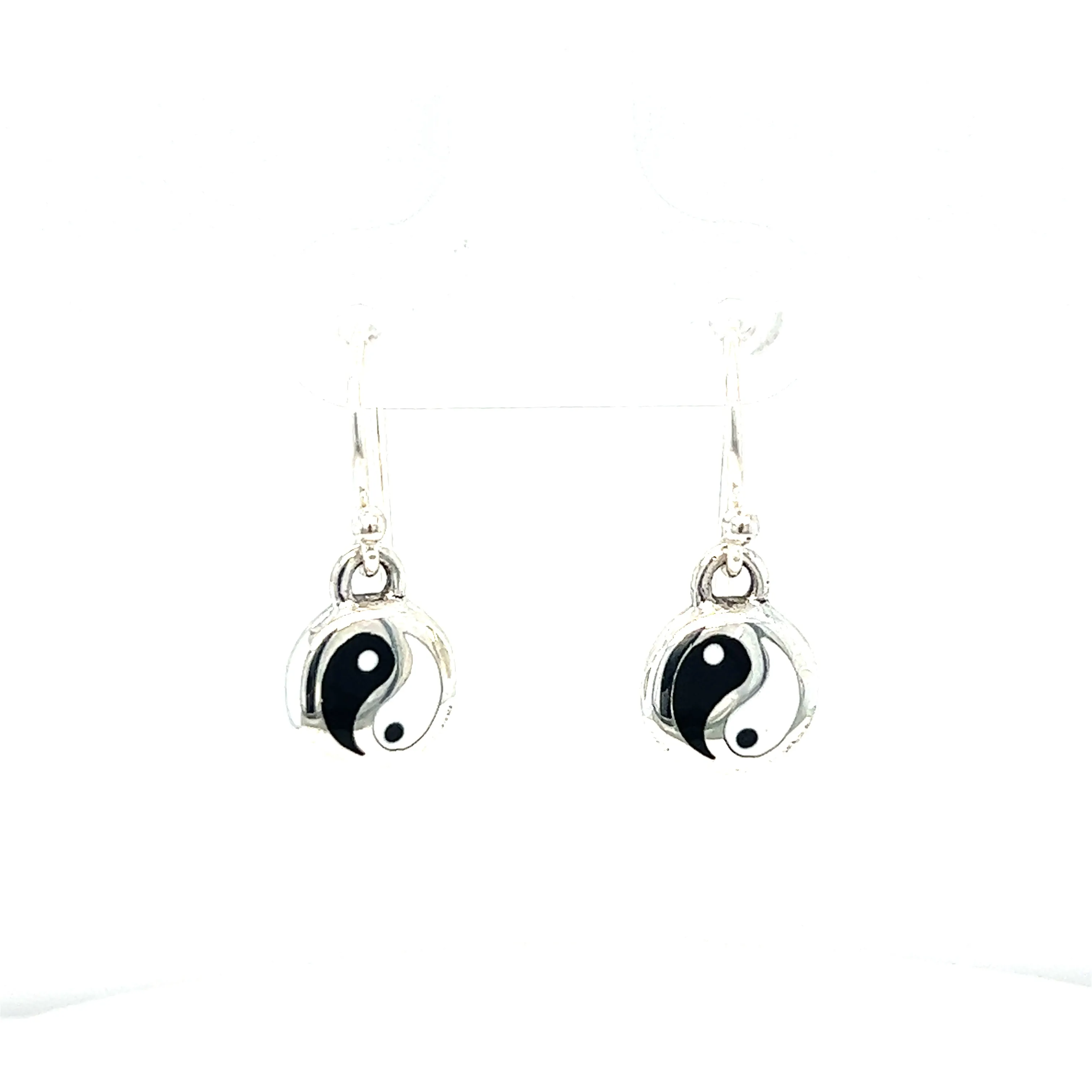 Round Yin-Yang Dangle Earrings
