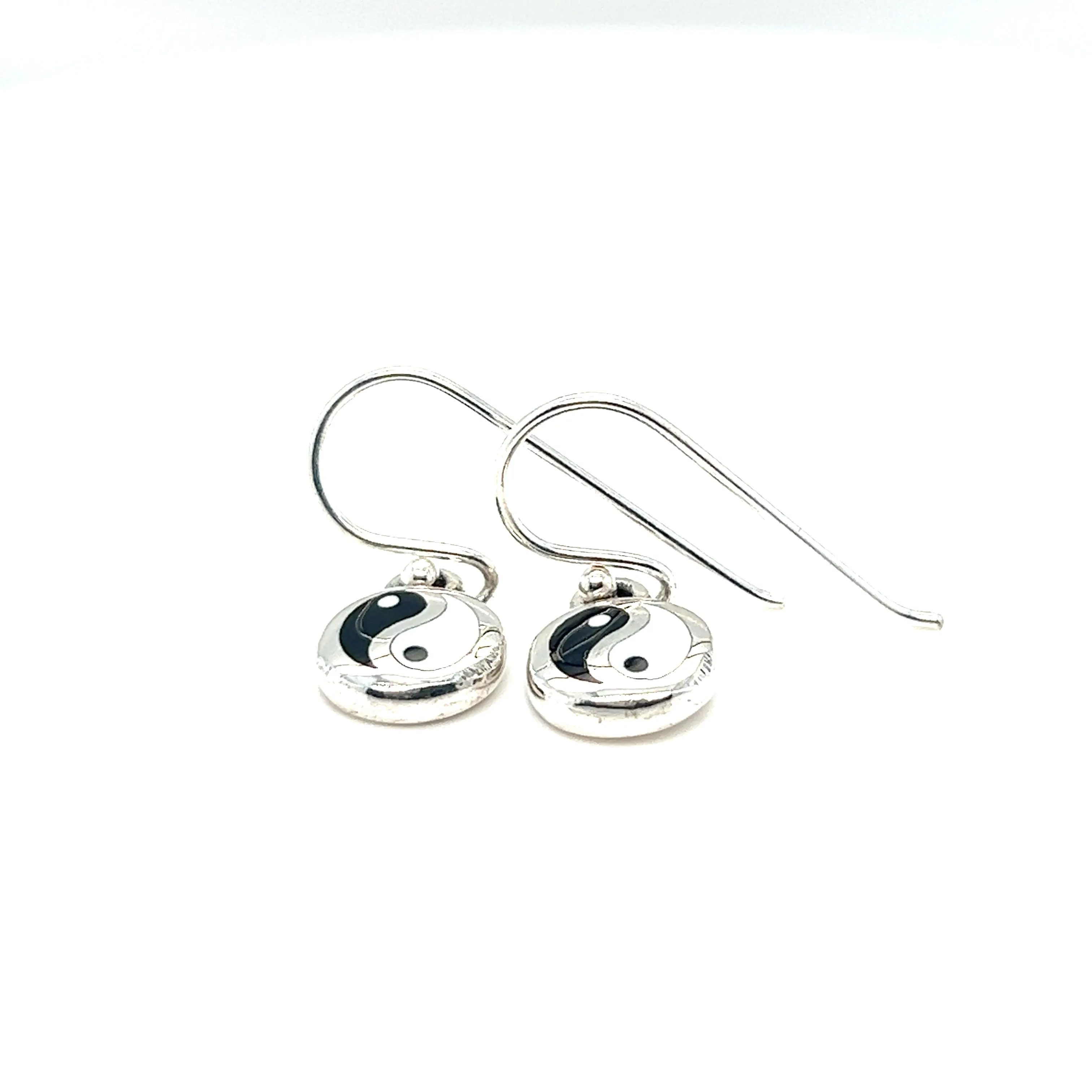 Round Yin-Yang Dangle Earrings