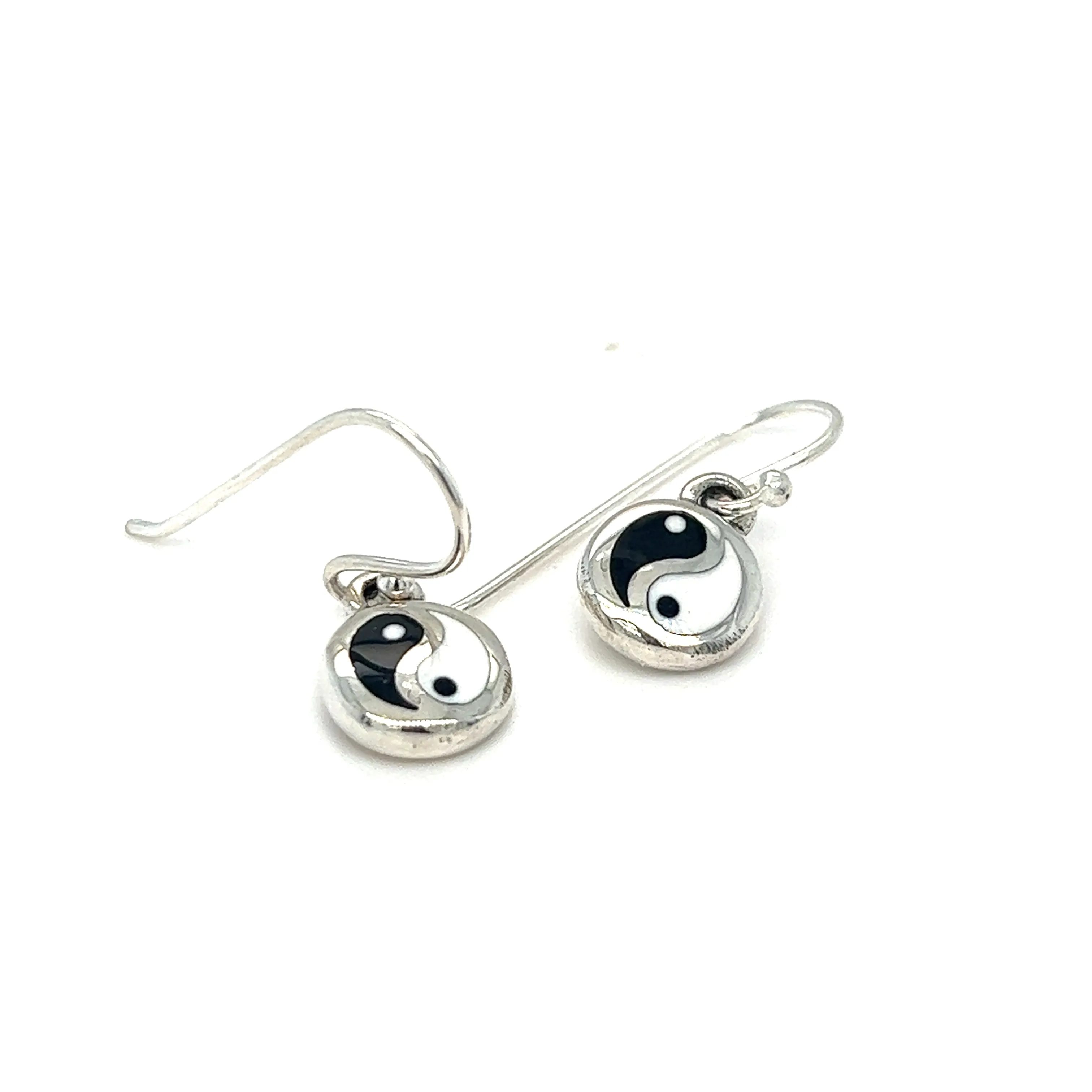 Round Yin-Yang Dangle Earrings