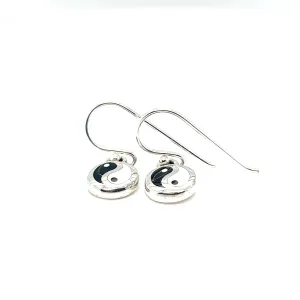 Round Yin-Yang Dangle Earrings