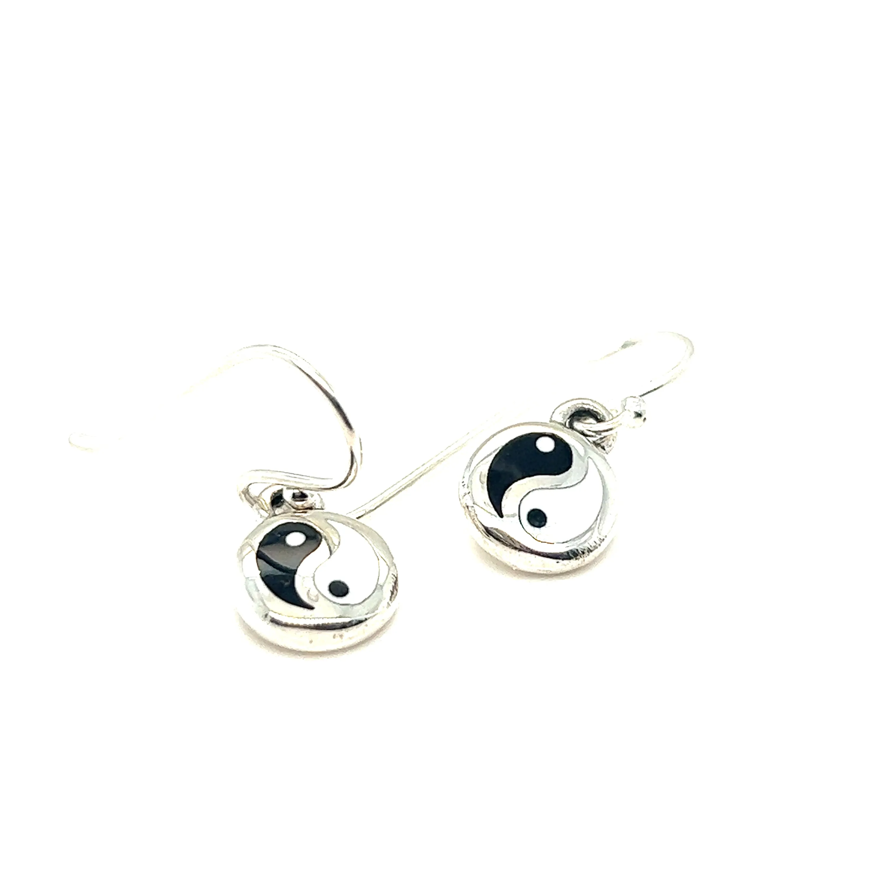 Round Yin-Yang Dangle Earrings