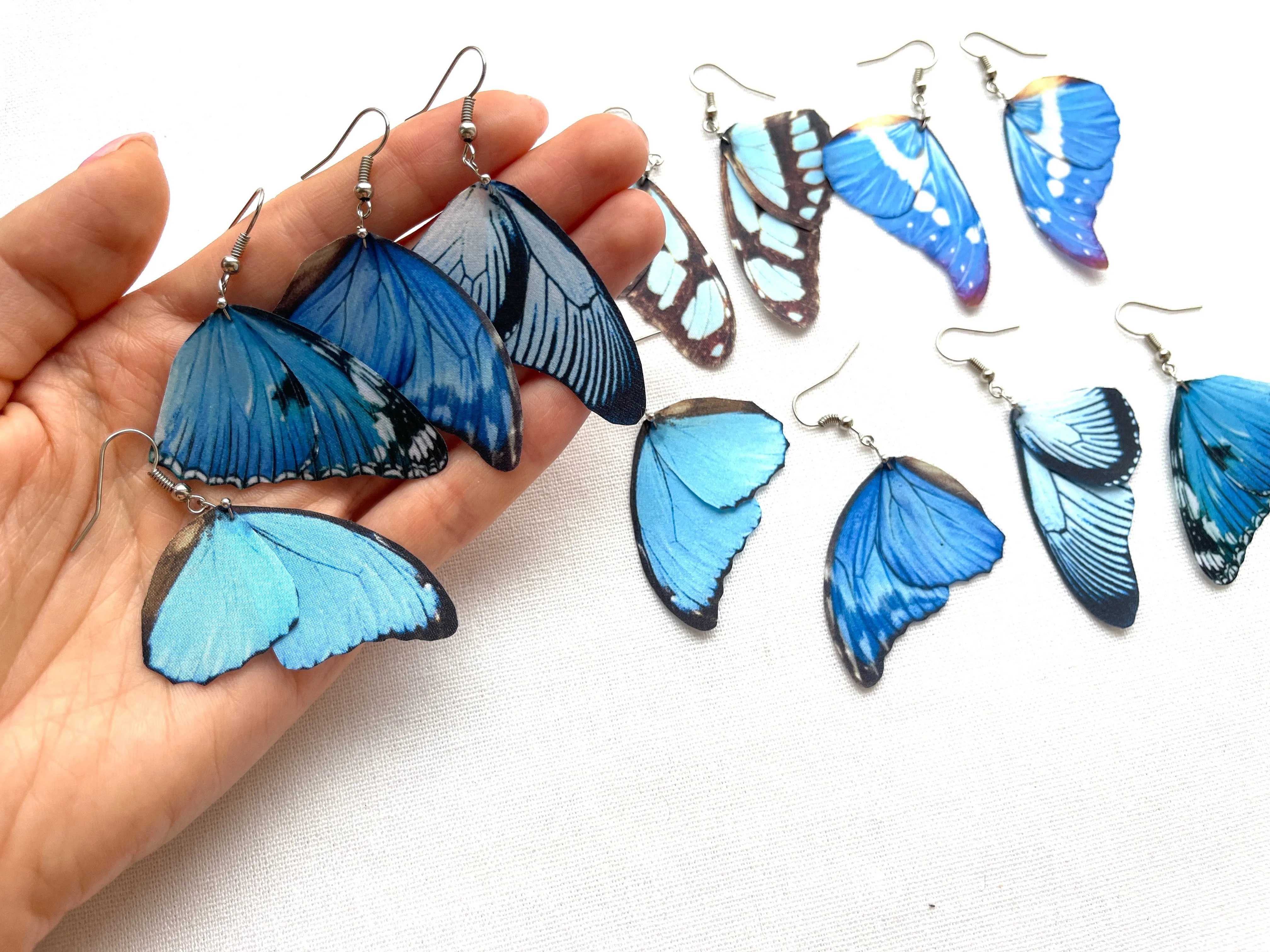 Royal Blue Butterfly Wing Earrings