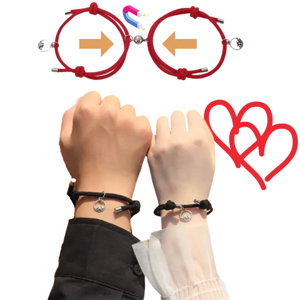 Set of 2 Magnetic Bracelets for Couples
