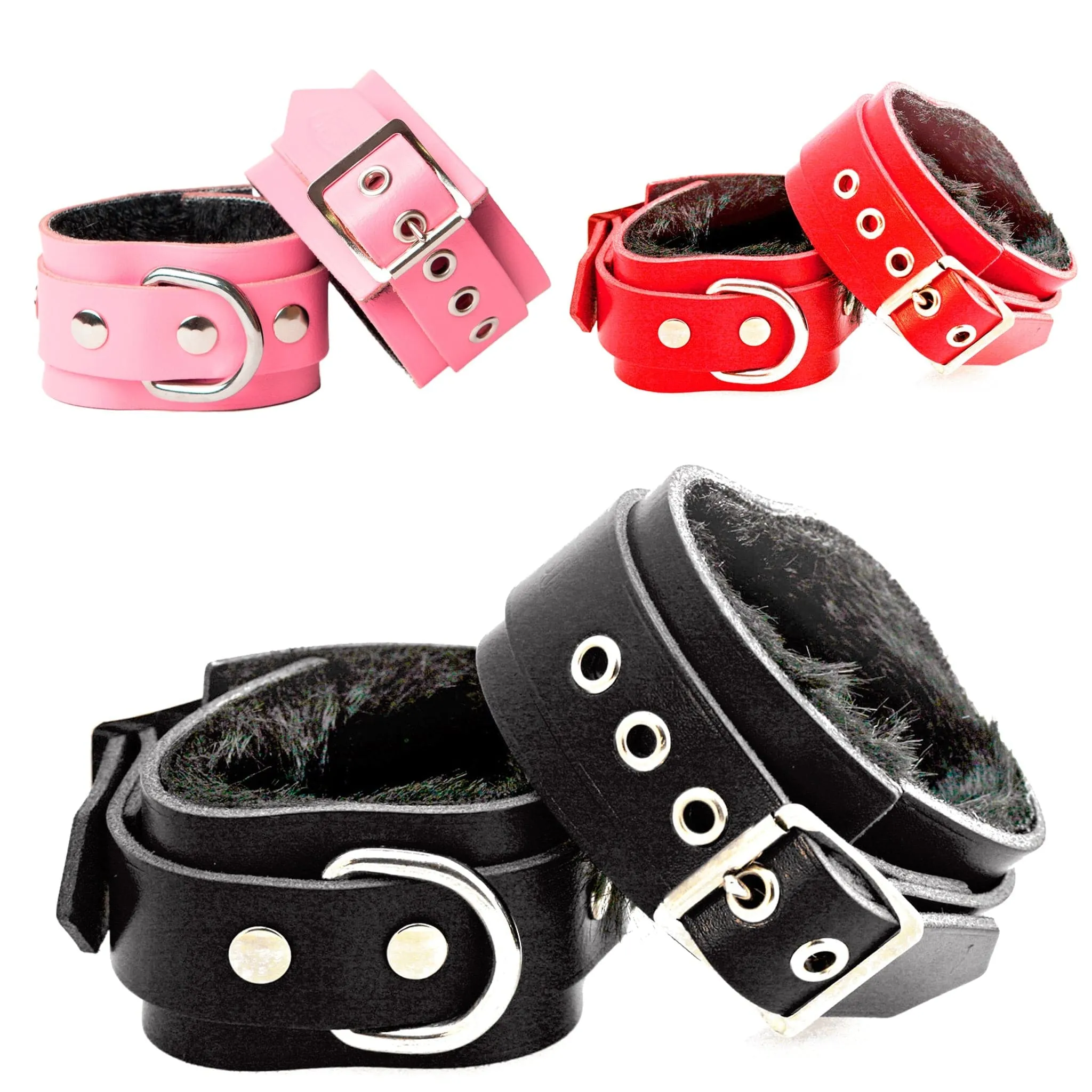 Sh! Leather Bondage Wrist Cuffs