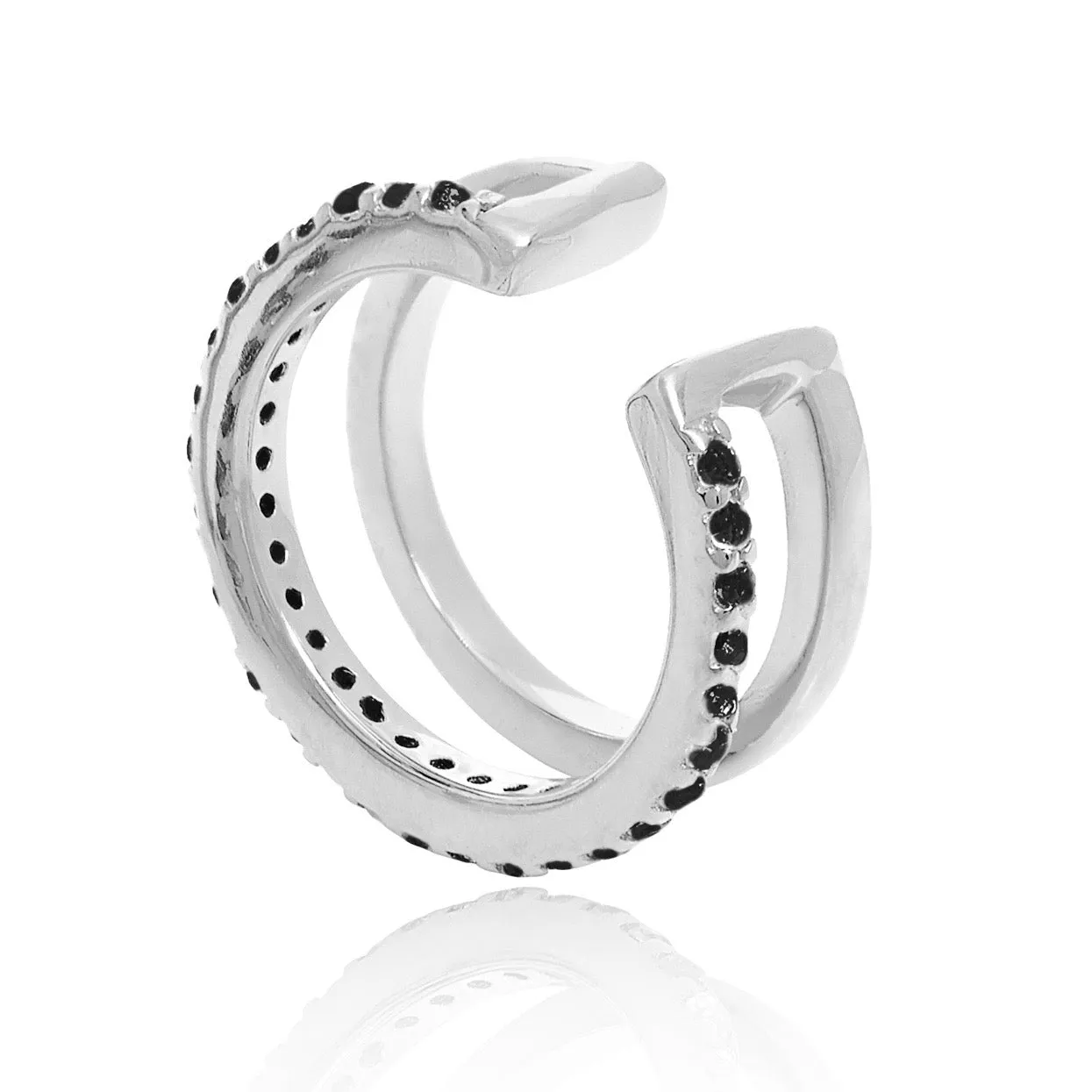 Silver Cuff Black Onyx
