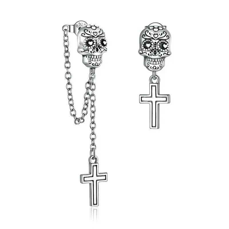 Simple Punk Skull & Skeleton Stud Earrings