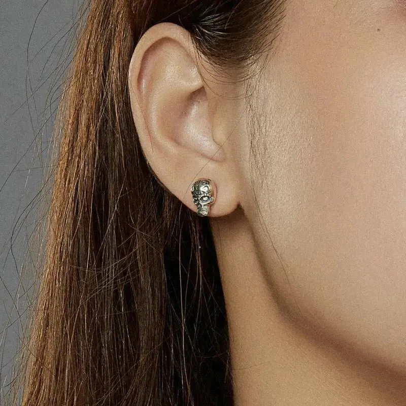 Simple Punk Skull & Skeleton Stud Earrings