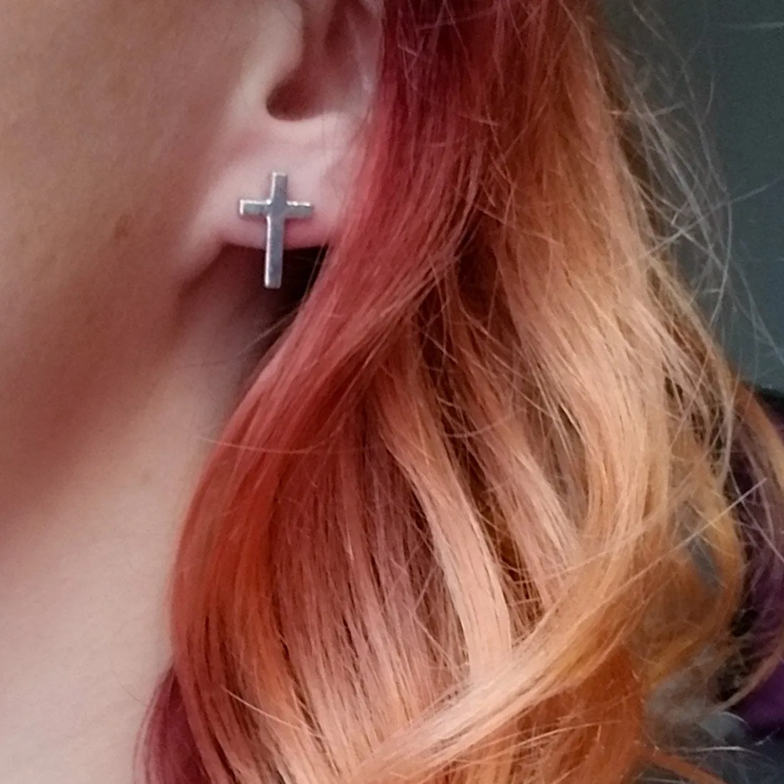 Simple Small Cross Earrings