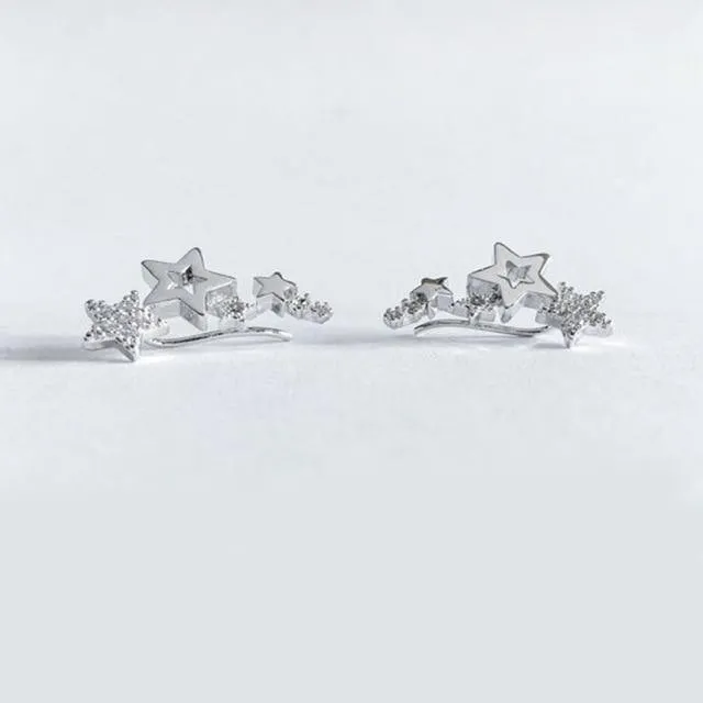 Simple Stylish Star Earrings, Star Ear Climber
