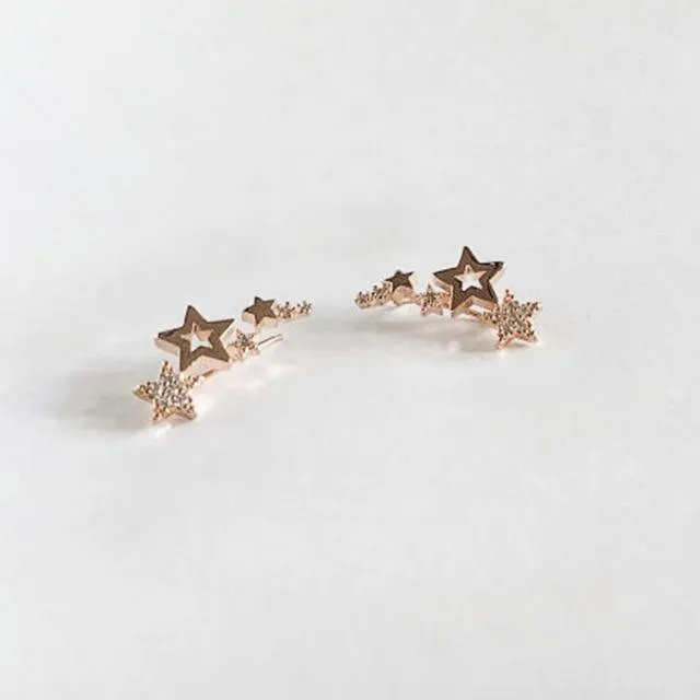 Simple Stylish Star Earrings, Star Ear Climber