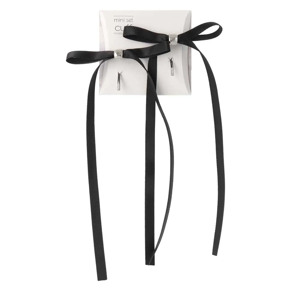 Solid Long Tail Bow Pony Hook Set