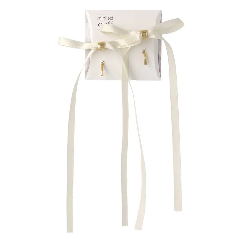Solid Long Tail Bow Pony Hook Set