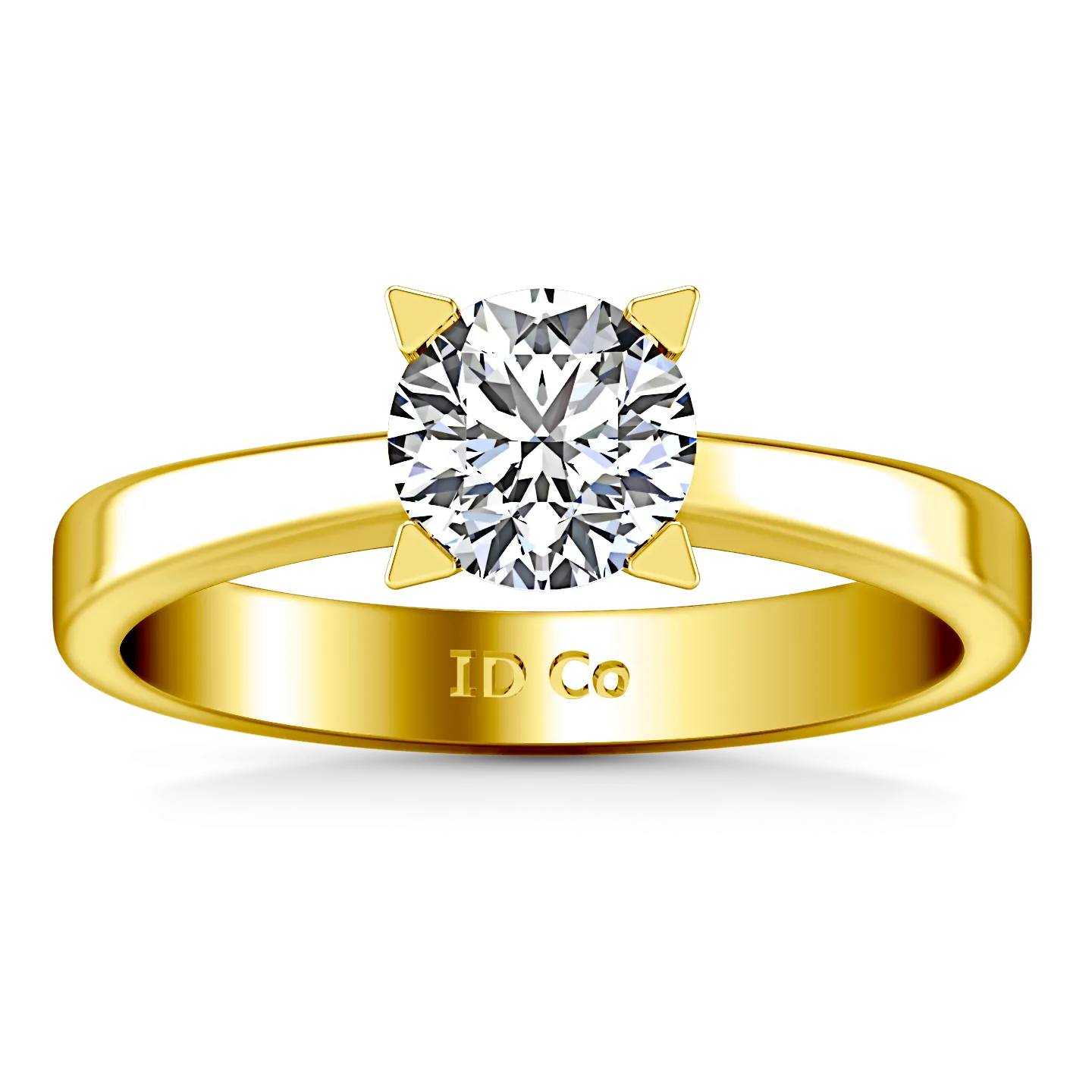 Solitaire Engagement Ring Icon 14K Yellow Gold