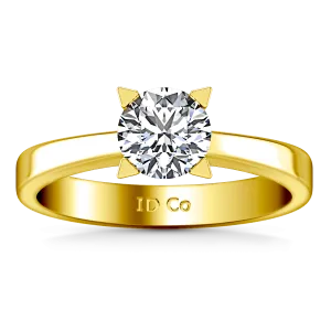 Solitaire Engagement Ring Icon 14K Yellow Gold