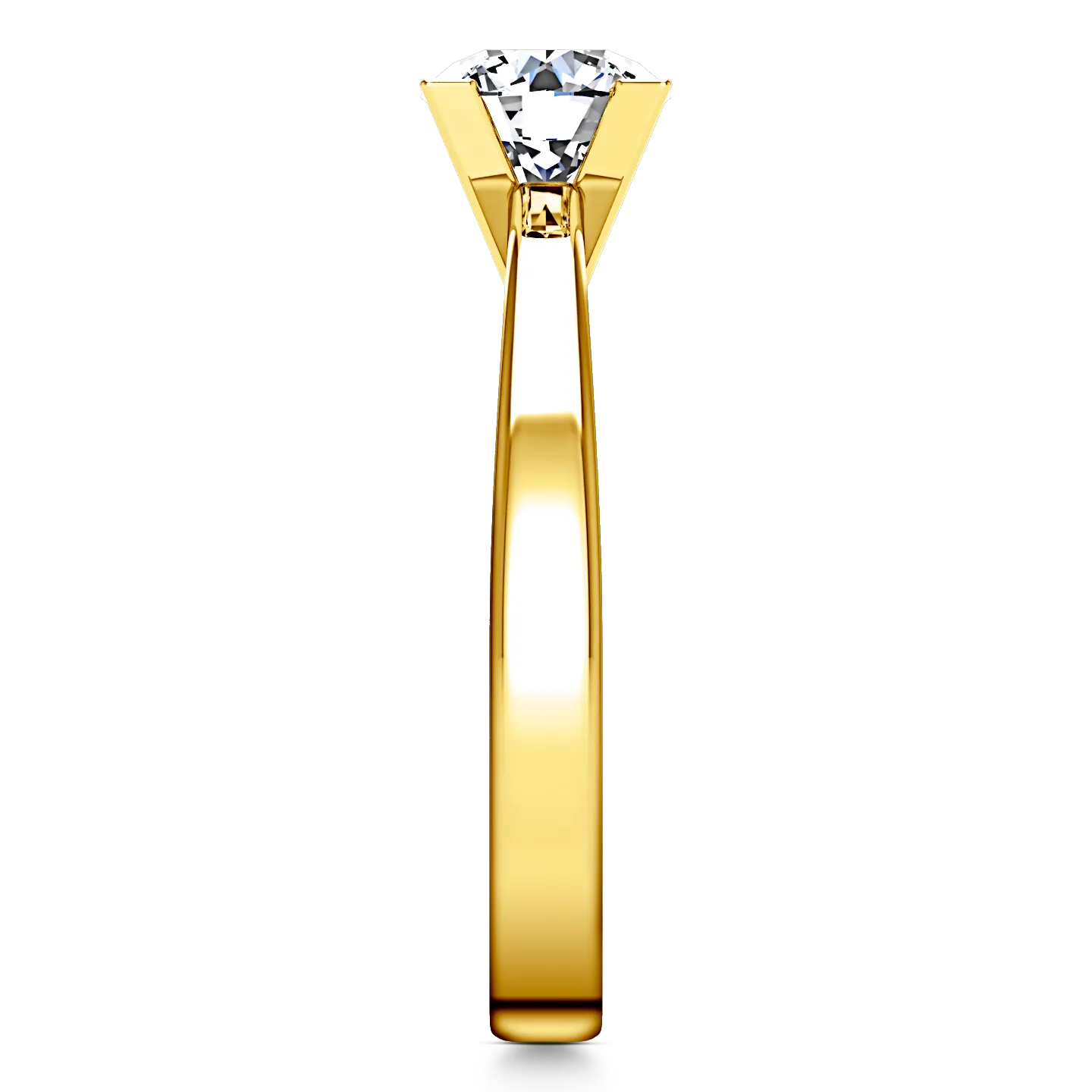 Solitaire Engagement Ring Icon 14K Yellow Gold