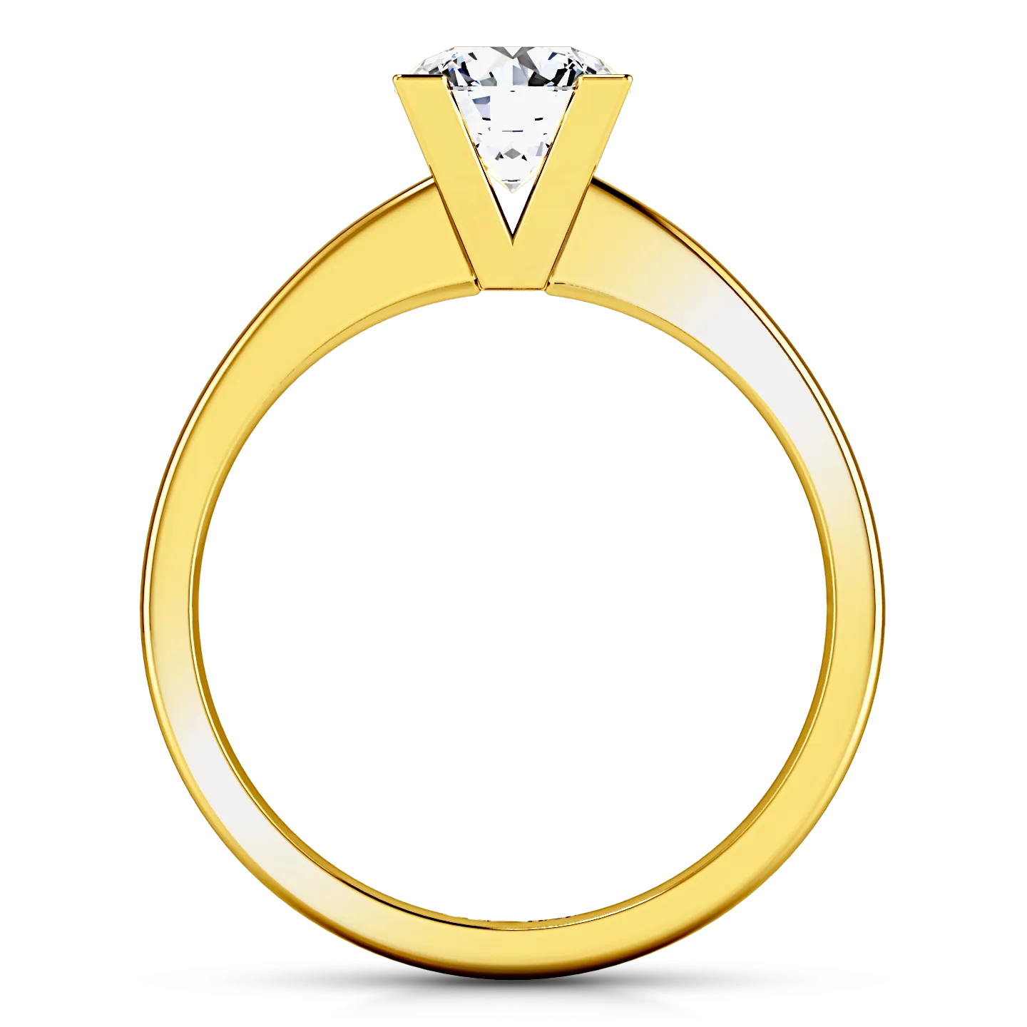 Solitaire Engagement Ring Icon 14K Yellow Gold