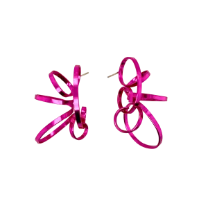 Spiral Ribbon Cluster Earrings